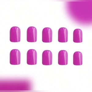 Press-On Purple Nails Set - 24 pieces